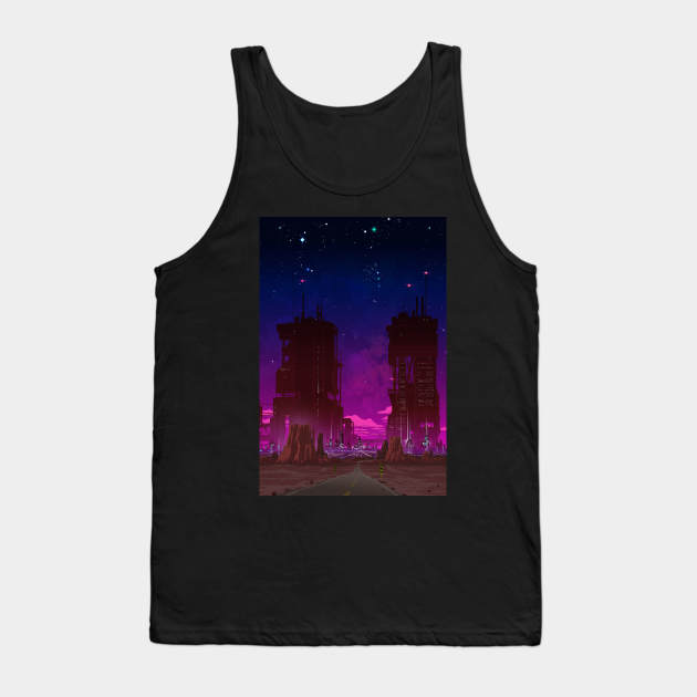 Cyberpunk City Towers - Monument Valley 2 Tank Top by forge22